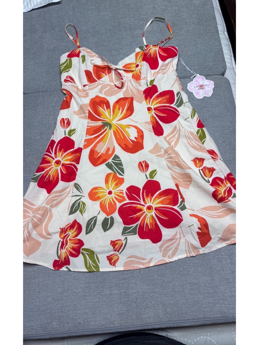 Sincerely Jules NWT Tropical Floral Mini Dress Lined Medium M